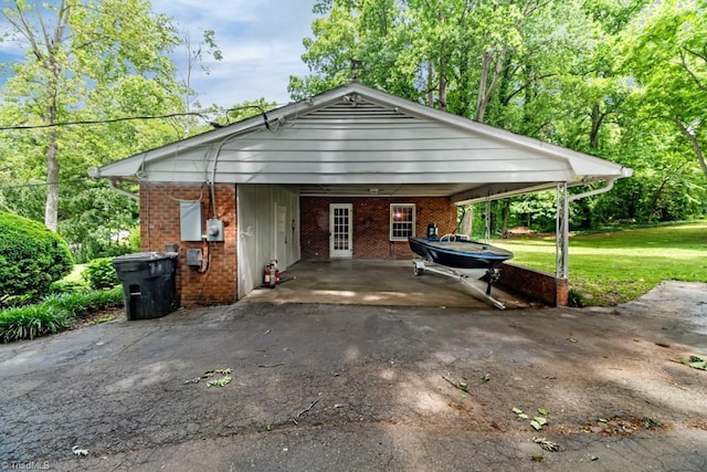 1281 Woodbrook Dr, Kernersville, NC 27284 - view of front of home with brick siding, a front yard, and driveway