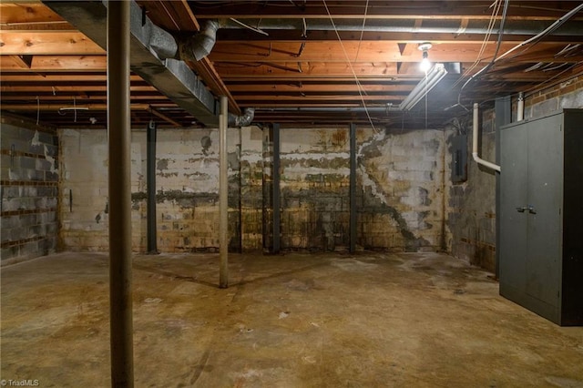 1526 Ann Arbor Ct, High Point, NC 27265 - unfinished below grade area featuring electric panel