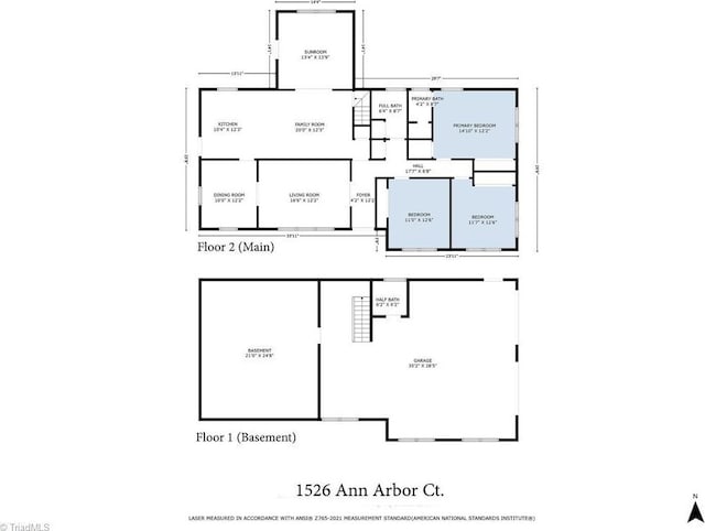 1526 Ann Arbor Ct, High Point, NC 27265 - floor plan / room layout