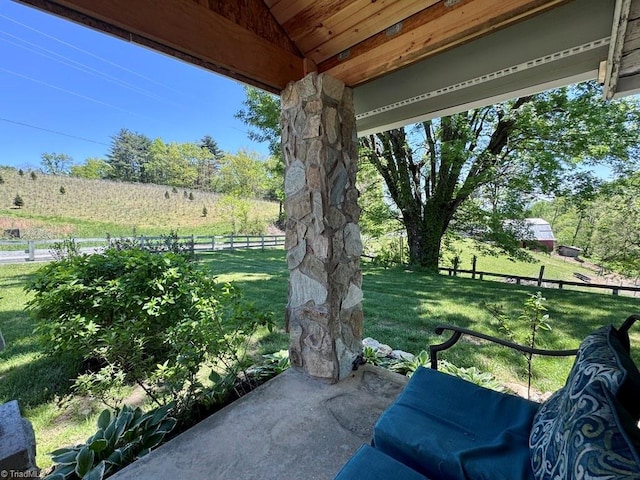 view of patio / terrace with fence