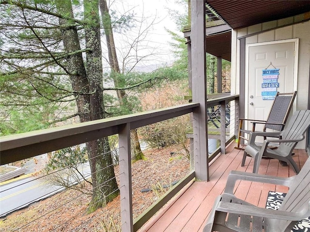 view of wooden deck