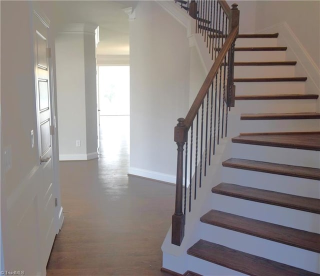 8113 Simon Dr Lot 38, Stokesdale, NC 27357 - stairway with wood finished floors and baseboards