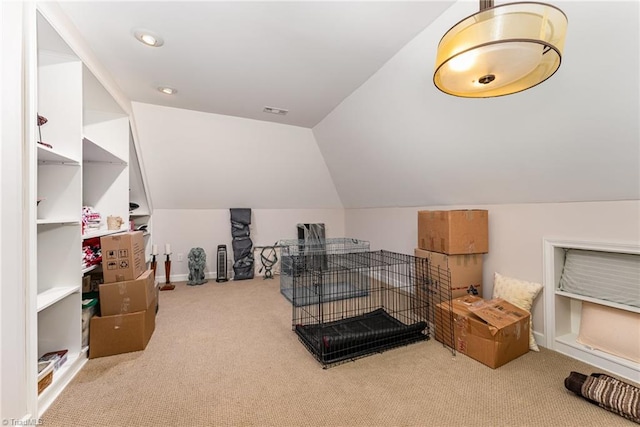 4002 Hobbs Rd, Greensboro, NC 27410 - bonus room with carpet, lofted ceiling, and recessed lighting
