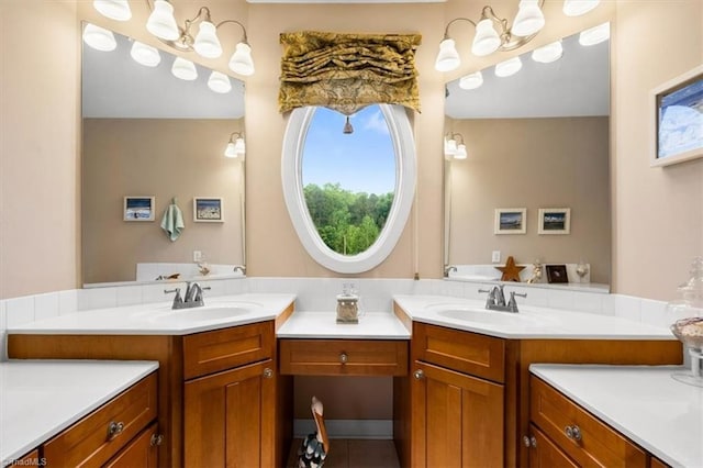 full bathroom featuring vanity