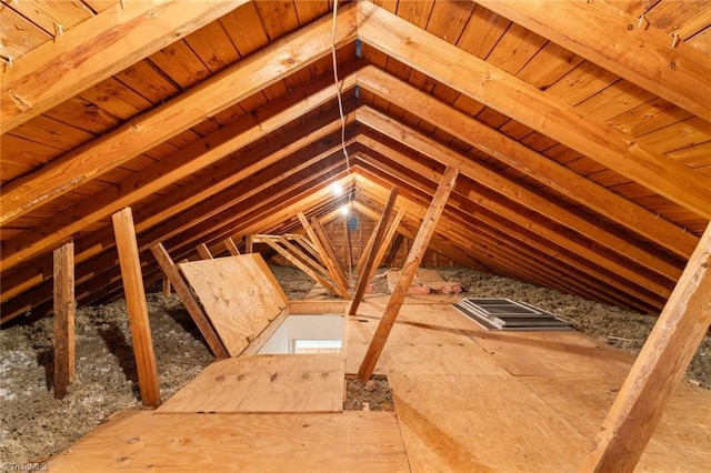 view of attic