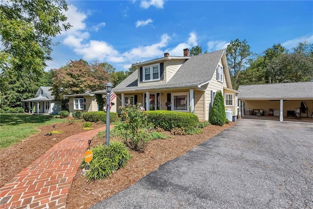 2606 Boone Trl, North Wilkesboro, NC 28659 - bungalow featuring a chimney and a porch