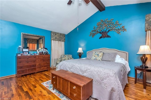 2606 Boone Trl, North Wilkesboro, NC 28659 - bedroom with wood finished floors, a ceiling fan, and baseboards
