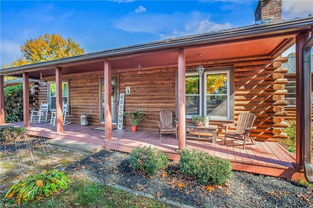 exterior space featuring a porch