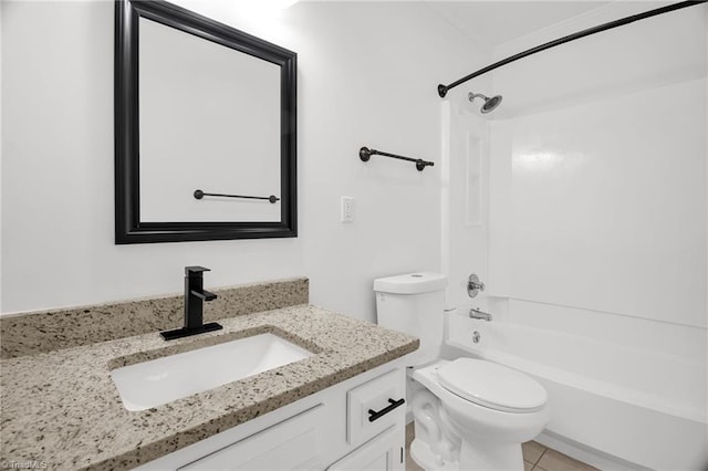 3114 Rockingham Rd, High Point, NC 27265 - bathroom featuring vanity, shower / washtub combination, and tile patterned flooring