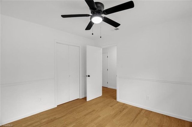 3114 Rockingham Rd, High Point, NC 27265 - spare room with light wood finished floors and ceiling fan