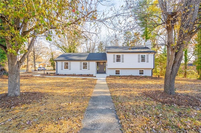 view of split level home