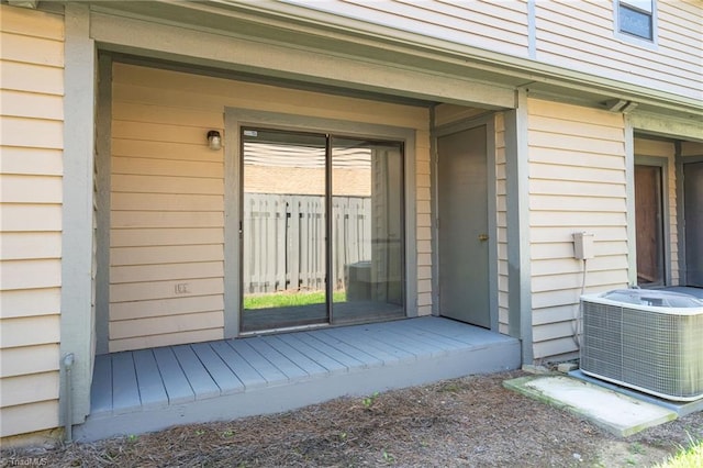 property entrance with central AC