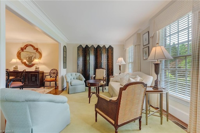 3612 Camden Falls Cir, Greensboro, NC 27410 - sitting room featuring ornamental molding