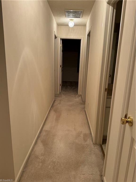 corridor with light carpet