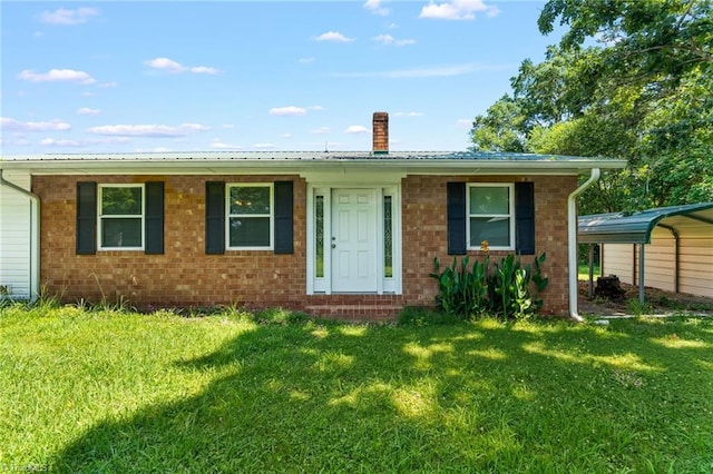 5054 Meadowbrook Dr, Trinity, NC 27370 - single story home featuring a front yard and brick siding