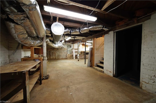 view of basement