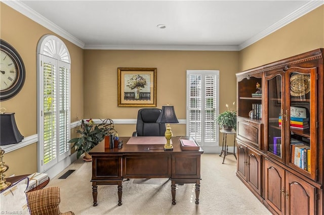 3116 Lodge Dr, Jamestown, NC 27282 - office space with light carpet, plenty of natural light, and crown molding