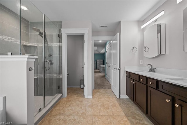 7615 Mary Ellen Ct, Greensboro, NC 27409 - full bath featuring double vanity and a shower stall