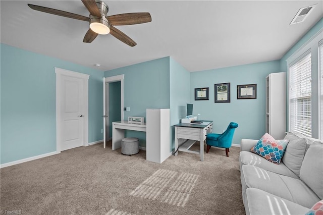 7615 Mary Ellen Ct, Greensboro, NC 27409 - office space with carpet flooring and ceiling fan