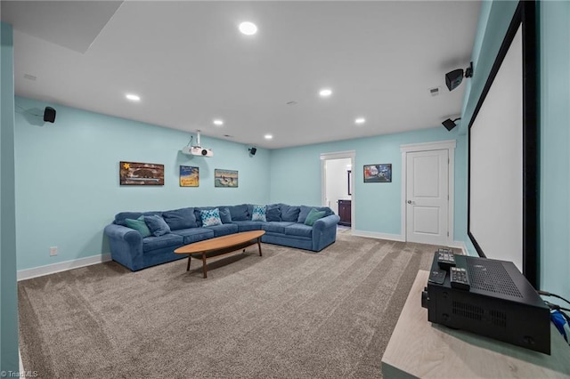 7615 Mary Ellen Ct, Greensboro, NC 27409 - living area featuring carpet and recessed lighting