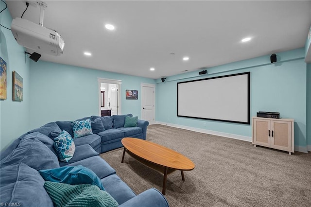 7615 Mary Ellen Ct, Greensboro, NC 27409 - carpeted cinema with recessed lighting and baseboards