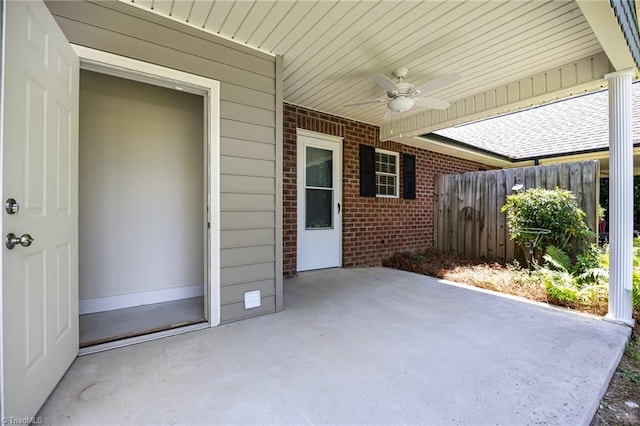 711 Sunset Ave Unit B, Asheboro, NC 27203 - view of patio / terrace featuring a ceiling fan