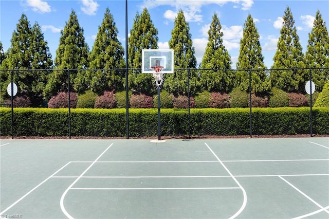 view of basketball court