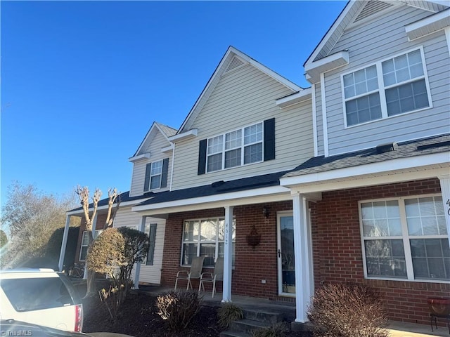 view of front of property with a porch