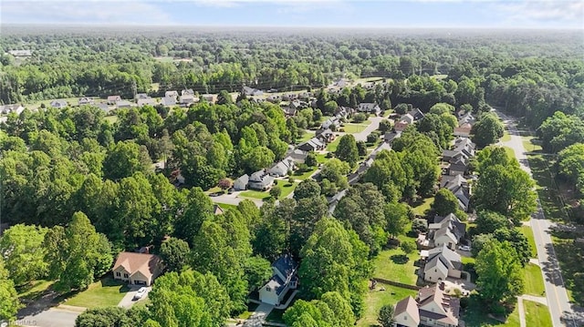 1005 Stuart Dr, Mebane, NC 27302 - bird's eye view featuring a forest view and a residential view