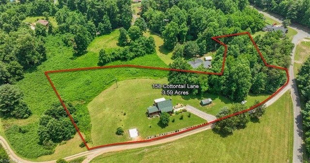 158 Cottontail Ln, North Wilkesboro, NC 28659 - aerial view of property's location with property boundaries highlighted