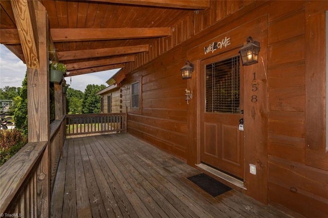 158 Cottontail Ln, North Wilkesboro, NC 28659 - view of wooden terrace