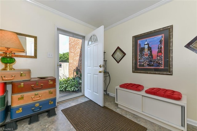 5745 Bramblegate Rd Unit E, Greensboro, NC 27409 - foyer entrance with ornamental molding and baseboards