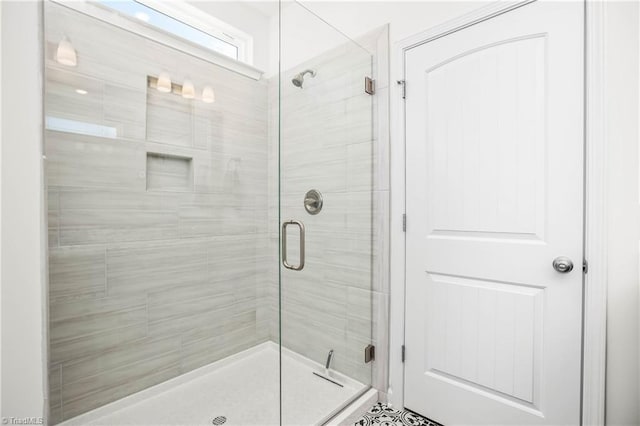 bathroom with walk in shower