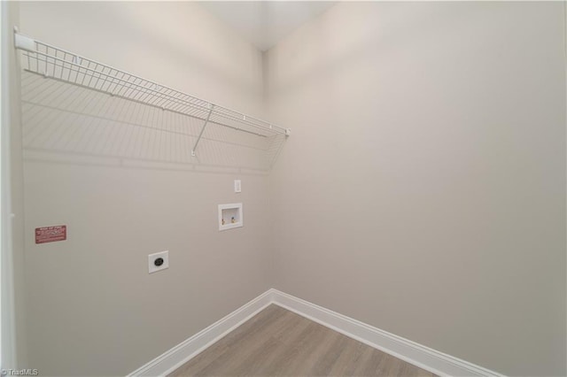 2578 Whipporwill Ct, Rural Hall, NC 27045 - laundry room with baseboards, hookup for an electric dryer, hookup for a washing machine, and light wood finished floors