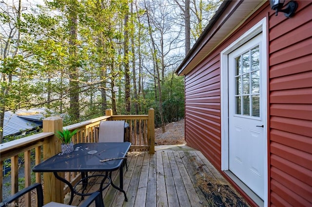 view of wooden deck