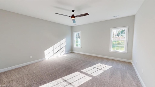 3043 Loch Dr, Winston-Salem, NC 27106 - carpeted empty room with baseboards and ceiling fan