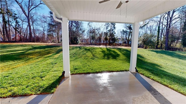 3043 Loch Dr, Winston-Salem, NC 27106 - view of patio with a ceiling fan