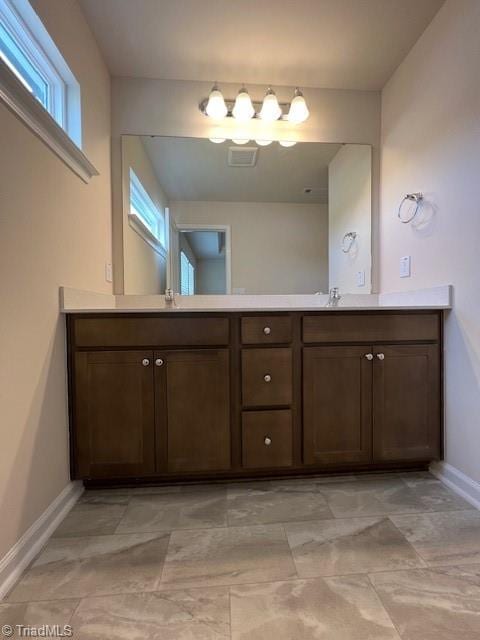 bathroom featuring vanity