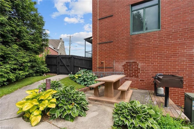 215 S Jefferson Ave Unit 102, West Jefferson, NC 28694 - view of patio / terrace featuring a gate