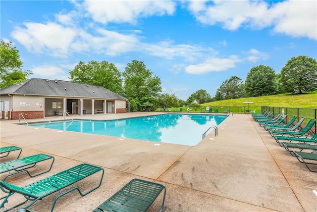1627 Crestlawn Trl, Pfafftown, NC 27040 - community pool featuring a patio