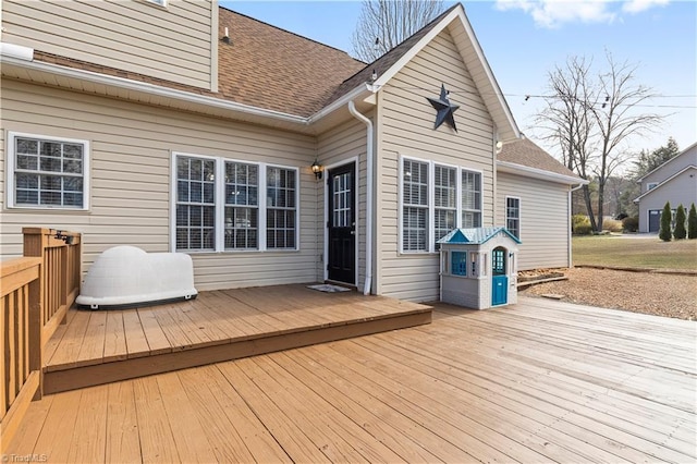 view of wooden deck