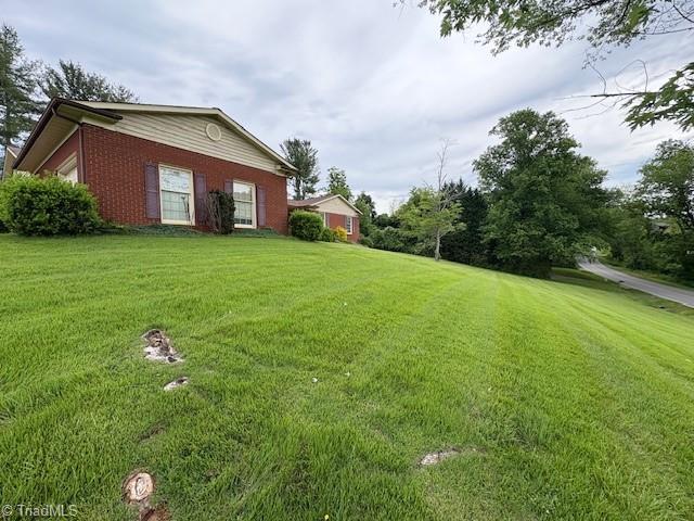 view of green lawn