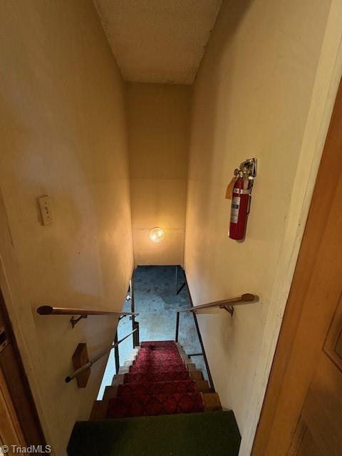 view of stairway
