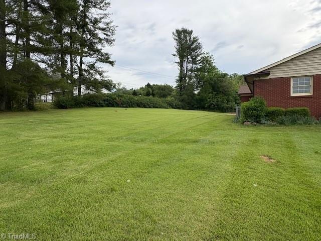 view of grassy yard