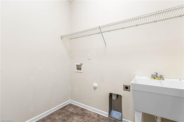 4012 Chianti Way, Greensboro, NC 27410 - laundry room featuring baseboards, washer hookup, electric dryer hookup, and hookup for a gas dryer