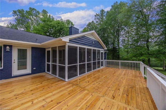 104 Shawnee Cir, Lexington, NC 27295 - wooden terrace with a sunroom