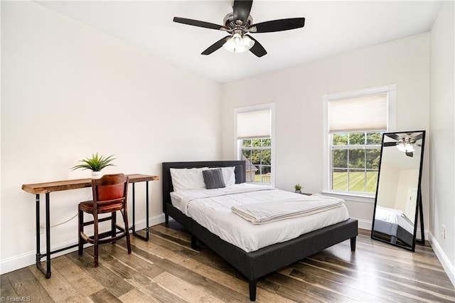2264 Loflin Farlow Ln, Sophia, NC 27350 - bedroom featuring wood finished floors and ceiling fan