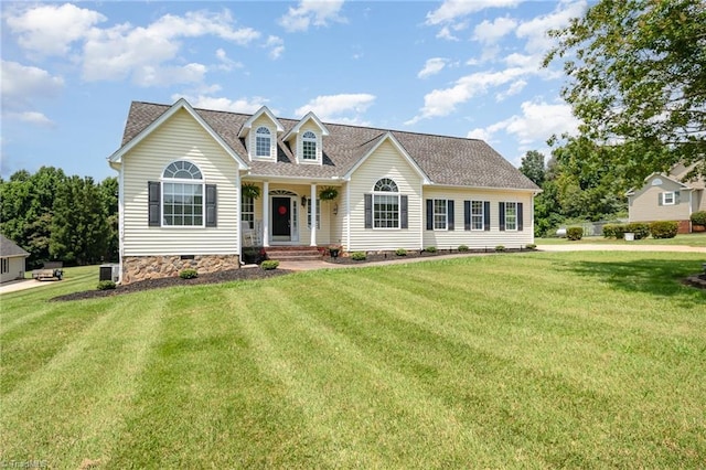 2264 Loflin Farlow Ln, Sophia, NC 27350 - view of front facade featuring a front lawn, crawl space, and a shingled roof