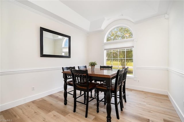2264 Loflin Farlow Ln, Sophia, NC 27350 - dining space featuring light wood-style floors and ornamental molding