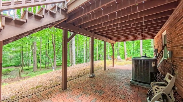 1721 Abbottsford Dr, Kernersville, NC 27284 - view of patio with a wooded view